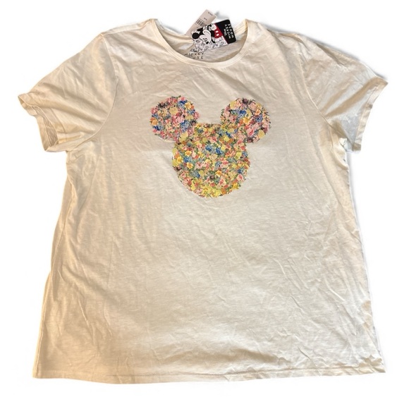 Lane Bryant Tops - Lane Bryant Official Mickey Mouse Tee Shirt w/ Floral Design Plus Size 18/20 NWT